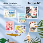 Shuttle Art 58 Pack Watercolor Paint Set, 48 Colors Watercolor Pan with 10 Paint Brushes for Beginners, Artists, Kids & Adults to Water Color Paint, Bullet Journal, Calligraphy Practice