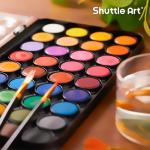 Shuttle Art 58 Pack Watercolor Paint Set, 48 Colors Watercolor Pan with 10 Paint Brushes for Beginners, Artists, Kids & Adults to Water Color Paint, Bullet Journal, Calligraphy Practice