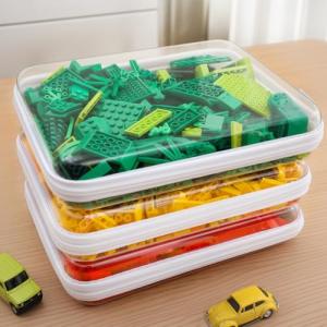 CoiiJoii 3PCS Large Clear Hard Shell Zippered Case, Diaper Bag Organizing Pouches, Waterproof Cosmetic Bag, Kid's Toy Storage Organizer Bins, Pencil Case, Christmas Storage Bins