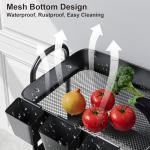 3 Tier Metal Rolling Cart with Lockable Wheels, Black Three Tiered Utility Storage Organizer Carts on Wheels for Bathroom, Kitchen, Laundry, Garage, Office, Craft, Art, Baby, Diaper Caddy, Snack, Book