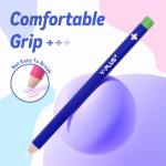 YPLUS Detail Eraser Pencils, Fine Detail Eraser with Sharpener, Perfect for Sketching, Charcoal Drawings, Colored Pencils Erasing & Geometry Corrections, Blue (3-Pack)