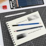 KALOUR PDAS Professional Drawing Pencils for Sketching - 6 pcs Matte Graphite Art Pencil Set (HB to 12B) for Shading, Beginners & Pro Artists