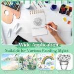 2 Small Watercolor Sketchbook with Watercolor Brushes, 3.5" x 5.5" Watercolor Paper Pad, 60 Sheets 140lb/300g Water Color Paper Spiral - Bound with Tear - Line Travel Sketchbook