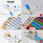 FUNLAVIE 24 Colored Pencils for Adult Coloring Books, Premium Soft Core Coloring Pencil Set with Sharpener for Artists, Drawing and Sketching Pencils, Professional Art Supplies Set for Adults