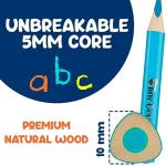 TinyGeeks Jumbo Color Pencils Set For Kids - Short Fat Triangle Pencils for Kids Ages 3-7 - For Preschoolers, Kindergarten, Toddlers, Beginners - Triangular Shape With Sharpeners