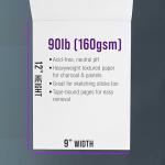 U.S. Art Supply 9" x 12" Premium Heavy-Weight Charcoal Sketchbook (2 Pack, 64 Sheets Total) - 90lb (160gsm) Sketch Book Pad for Charcoal, Pencil & Pastel Drawing