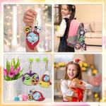 8Pcs Halloween Diamond Art Kits Keychains, DIY 5D Full Drill Special Shape Rhinestone Painting Kit for Beginners Adults, Horror Diamond Dots Art Key Chain Gems Art Craft