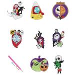 8Pcs Halloween Diamond Art Kits Keychains, DIY 5D Full Drill Special Shape Rhinestone Painting Kit for Beginners Adults, Horror Diamond Dots Art Key Chain Gems Art Craft