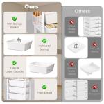 Rolling Cart with Drawers, Rolling Storage Cart with 5 Large Plastic Drawers & Wooden Tabletop, Utility Cart with Pegboards & Basket, Storage Drawers Cart for Living Room, Classroom, Bedroom, Office