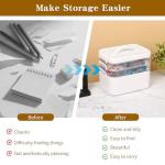 3-Tier Art Supply Storage Container, Stackable Kids Craft Organizer Box with Removable Trays, Plastic Craft Organizers and Storage for Markers, Toys, Sewing, Tool