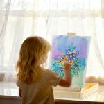 LUCYCAZ Tabletop Easel for Painting, Adjustable Wooden Sketchbox Art Easel, Portable Desktop Painting Easel for Adult, Student, Artist, Beginner