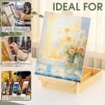 LUCYCAZ Tabletop Easel for Painting, Adjustable Wooden Sketchbox Art Easel, Portable Desktop Painting Easel for Adult, Student, Artist, Beginner