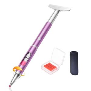Benote Diamond Art Painting Pen Refillable Wax, Diamond Paint Accessories Refillable Wax Pen Self-Stick Drill Pens with Metal Correction Plate for Art DIY Craft - B18