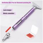 Benote Diamond Art Painting Pen Refillable Wax, Diamond Paint Accessories Refillable Wax Pen Self-Stick Drill Pens with Metal Correction Plate for Art DIY Craft - B18