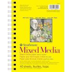 Strathmore 300 Series Mixed Media Paper Pad, Side Wire Bound, 5.5x8.5 inches, 40 Sheets (117lb/190g) - Artist Paper for Adults and Students - Watercolor, Gouache, Graphite, Ink, Pencil, Marker