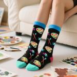 Funny Painting Gifts for Women Girls Artist Art Teacher Student, Novelty Art Socks Gift Idea