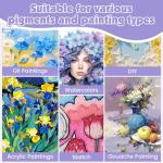 ESRICH Stretched Canvas for Painting, 3 Pack 8x10 Canvas Value Pack, Primed Acid-Free Cotton Blank Canvas, Paint Canvases for Oil & Acrylic Paint.