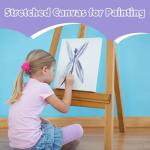 ESRICH Stretched Canvas for Painting, 3 Pack 8x10 Canvas Value Pack, Primed Acid-Free Cotton Blank Canvas, Paint Canvases for Oil & Acrylic Paint.
