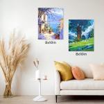 ESRICH Stretched Canvas for Painting, 3 Pack 8x10 Canvas Value Pack, Primed Acid-Free Cotton Blank Canvas, Paint Canvases for Oil & Acrylic Paint.