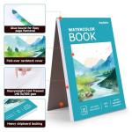 Hapikalor 5.5"x8.5"Watercolor Small Sketchbook for Kids, 30 Sheets (60 Pages) Spiral Bound, Water Color Paper, 140lb/300gsm Watercolor Paper, Watercolor Notebook, Watercolor Journal, Sketch Pad, Teal