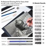 Shuttle Art Sketching and Drawing Pencils Set, 37-Piece Professional Sketch Pencils Set in Zipper Carry Case, Drawing Kit Art Supplies with Graphite Charcoal Sticks Tool Sketch book for Adults Kids