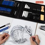 Shuttle Art Sketching and Drawing Pencils Set, 37-Piece Professional Sketch Pencils Set in Zipper Carry Case, Drawing Kit Art Supplies with Graphite Charcoal Sticks Tool Sketch book for Adults Kids