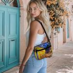 Jolamirel Oil Painting Art Small Crossbody Bags for Women, Cafe Terrace at Night, Paint Art Cross Body Handbags Anti Theft Shoulder Purses, Adjustable Strap