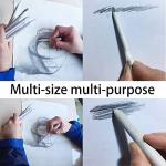 24 Pieces Blending Stumps and Tortillions Set with 2 Pcs Sandpaper Pencil Sharpener 1 Pencil Extension Tool 1 Eraser for Art Blenders Student Sketch Drawing kit