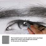 24 Pieces Blending Stumps and Tortillions Set with 2 Pcs Sandpaper Pencil Sharpener 1 Pencil Extension Tool 1 Eraser for Art Blenders Student Sketch Drawing kit