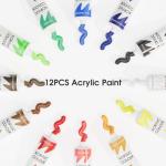 LUCYCAZ Art Easel for Painting, Tabletop Painting Easel Set for Kids, Pine-Wood Portable Easel Stand for Artists with Canvas, Acrylic Paints, Brushes, Palette and Palette Knives for Adults Beginners