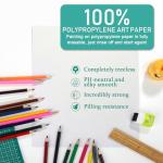 TecUnite 60 Sheets Watercolor Paper Pad Bulk Art White Cold Press Painting Paper for Kids Watercolorist Drawing Student Artist (8 x 12 Inch,Cold Press)