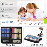 Daerthotk 53 PCS Drawing Kit Sketching Pencil Set, Sketch Pencils Art Supplies with Graphite, Charcoal, Blending Tools, Drawing Pencils for Artists Adults Beginner Family Friends