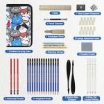 Daerthotk 53 PCS Drawing Kit Sketching Pencil Set, Sketch Pencils Art Supplies with Graphite, Charcoal, Blending Tools, Drawing Pencils for Artists Adults Beginner Family Friends