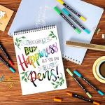 Nicecho Art Markers Dual Brush Pens for Coloring, 60 Artist Colored Marker Set, Fine and Brush Tip Pen Art Supplier for Adult Coloring Books, Bullet Journaling, Drawing