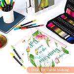 Nicecho Art Markers Dual Brush Pens for Coloring, 60 Artist Colored Marker Set, Fine and Brush Tip Pen Art Supplier for Adult Coloring Books, Bullet Journaling, Drawing