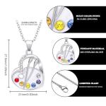 VANJAMI Art Palette Necklace Sterling Artist Painting Drawing Necklace Artists Paint Palette Pendant Necklace Future Artist Jewelry Gifts for Art Teacher Painters Women