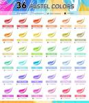 52 PCS Pastel Acrylic Paint Set with 12 Brushes, 2 Knives & Palette, 36 Colors (2oz/60ml) Art Craft Paint for Adults Kids Artists Beginners, Canvas Ceramic Rocks Wood Painting Kit Art Supplies