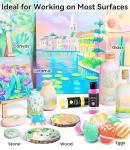 52 PCS Pastel Acrylic Paint Set with 12 Brushes, 2 Knives & Palette, 36 Colors (2oz/60ml) Art Craft Paint for Adults Kids Artists Beginners, Canvas Ceramic Rocks Wood Painting Kit Art Supplies