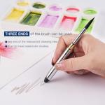 Fuumuui Watercolor Paint Set, 24 Watercolor Paints with Dual Tip Travel Watercolor Brushes Wooden Palette, Art Supplies for Painting, Travel Watercolor Set, Amateur Hobbyists