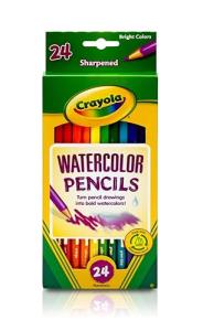 Crayola Watercolor Colored Pencils (24ct), Watercolor Paint Alternative, Watercolor Pencil Set for Kids, Art Supplies, Gift for Kids, 3+