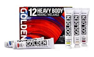 GOLDEN Heavy Body Acrylics, Mixing Set, 12 Color, Professional Acrylic Paint