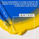 MEEDEN Heavy Body Acrylic Paint - Basic Satin Finish 24 x 60ml (2 oz) Color Paint Set for Adults - Rich Pigment Art Craft Paints for Canvas Clay Wood