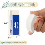 Mr. Pen Pencil Erasers, White, Large, Pack of 10