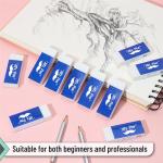 Mr. Pen Pencil Erasers, White, Large, Pack of 10