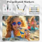 Acrylic Paint Markers, 24 Colors Paint Pens Acrylic Markers, Dual-Tip Acrylic Paint Pens for Halloween Decorations, Pumpkin Painting Kit for Wood, Rock Painting, Glass, Crafts & Art Supplies.