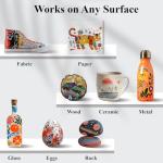 Acrylic Paint Markers, 24 Colors Paint Pens Acrylic Markers, Dual-Tip Acrylic Paint Pens for Halloween Decorations, Pumpkin Painting Kit for Wood, Rock Painting, Glass, Crafts & Art Supplies.