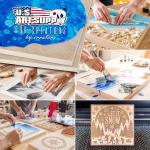 U.S. Art Supply Unfinished Cradled Wood Panels for Painting, 2 Pack of 30x40 inch - Gallery Birch Wooden Canvas Boards 1-1/2" Deep - Mixed-Media Craft, Acrylic, Oil, Encaustic, Paint Pouring