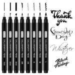 Brusarth Calligraphy Pens,8 Size Calligraphy Pens for Writing,Brush Pens Calligraphy Set for Beginners, Hand Lettering Pens