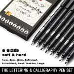 Brusarth Calligraphy Pens,8 Size Calligraphy Pens for Writing,Brush Pens Calligraphy Set for Beginners, Hand Lettering Pens