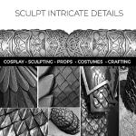 Moldable Cosplay Foam Clay (White) by Pixiss (300 Gram) Cosplay Foam Clay - High Density and Perfect for Intricate Designs | Air Dry | Great for Cutting with Knife or Rotary Tool, Sanding or Shaping